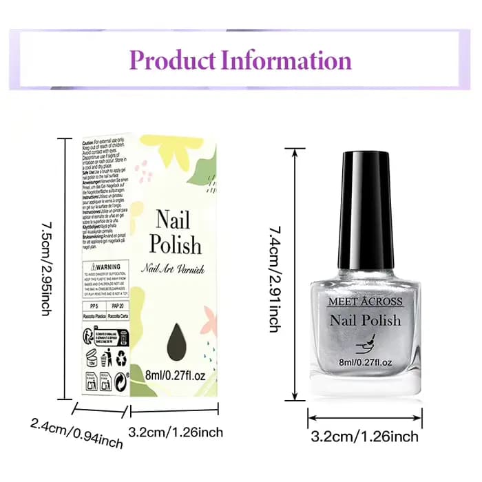 Vernis à ongles effet miroir 8ml
