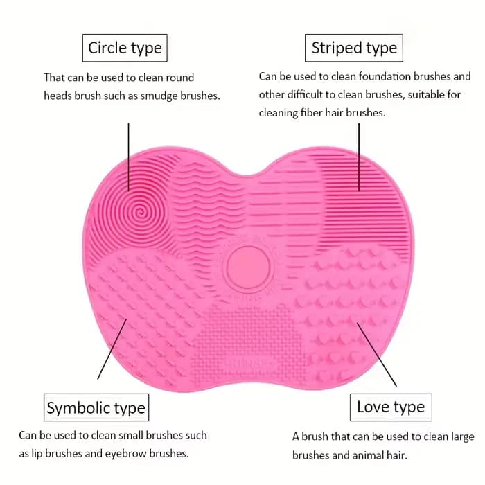 Tampon de nettoyage de brosse de maquillage en forme de pomme en Silicone