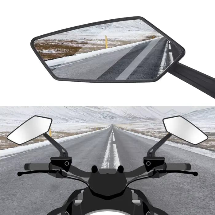 Rétroviseur de guidon de moto, rétroviseur d'extrémité de barre de moto pour café Racer Scooter, miroir de Motocross 8/10mm
