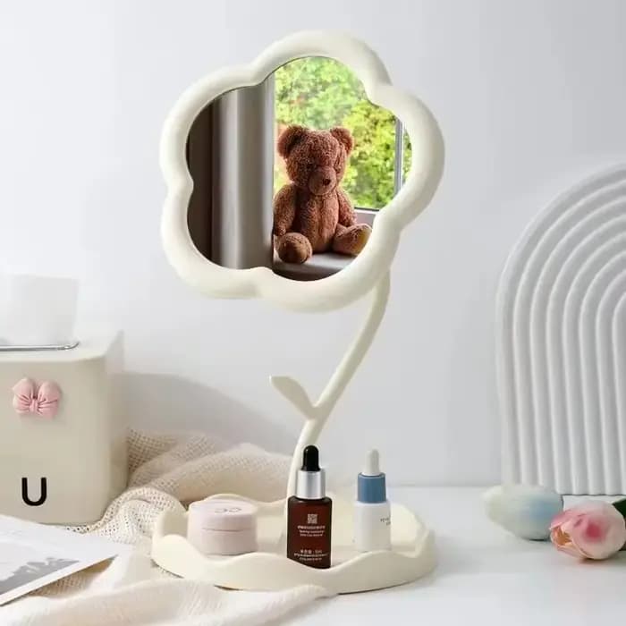 Miroir de bureau créatif en forme de fleur pour chambre d'étudiant, style Gao Yan, haute valeur esthétique, pour maquillage et décoration intérieure