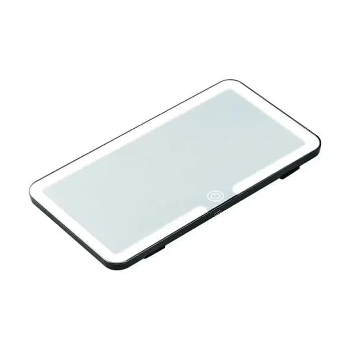 Miroir de maquillage universel pour pare-soleil de voiture avec lumière LED, miroir de vanité HD rechargeable, miroir cosmétique portable pour l'intérieur de la voiture
