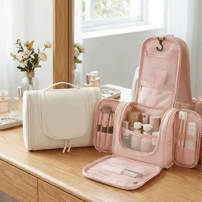 Trousse de Toilette Portable en Nylon à Suspendre