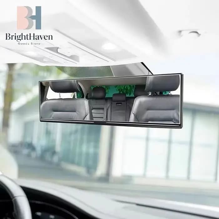 Rétroviseur intérieur convexe universel anti-éblouissement et anti-buée de 285 mm de large, à clipser, panoramique, incurvé