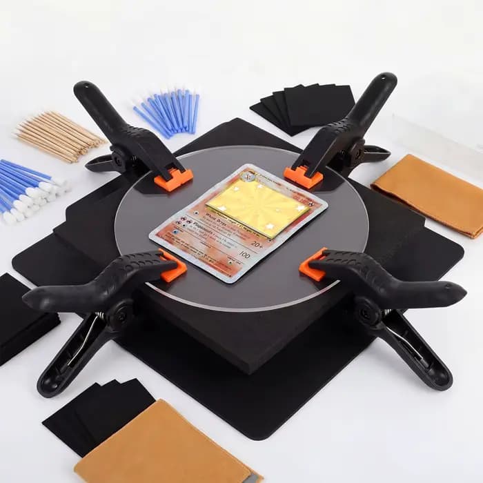 Kit d'accessoires d'entretien pour cartes à collectionner, kit de réparation et d'aplatissement pour cartes sportives, outil de nettoyage et d'entretien pour cartes à collectionner