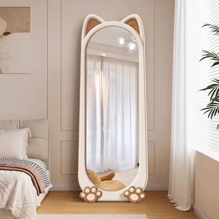 Autocollant mural adhésif miroir table de nuit salle de bain macramé dortoir Design