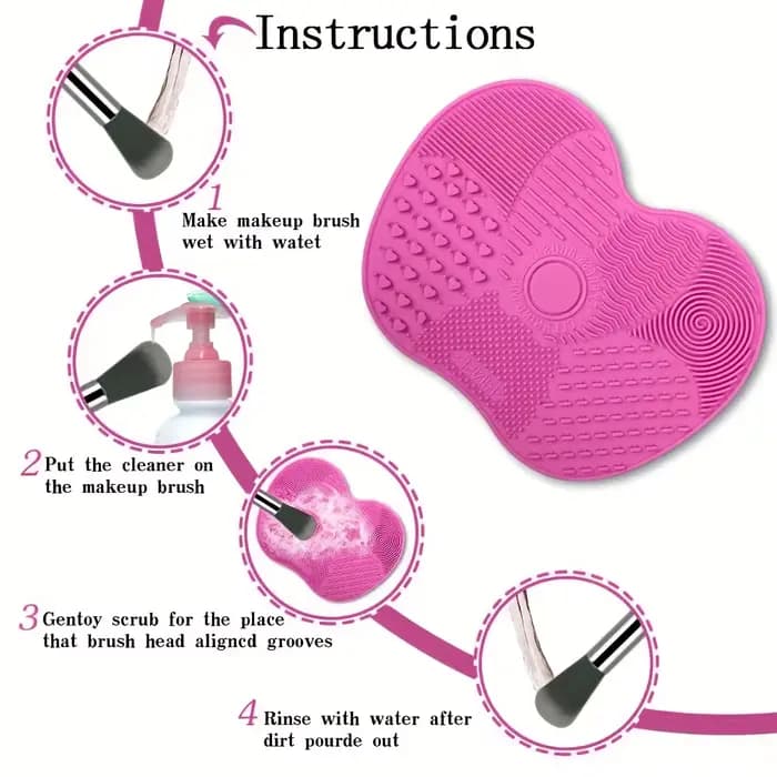 Tampon de nettoyage de brosse de maquillage en forme de pomme en Silicone