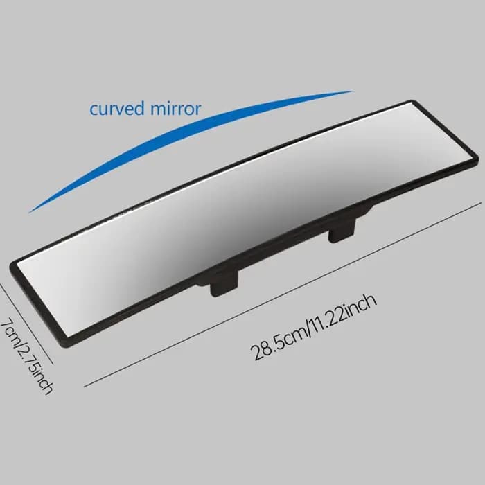 Clip intérieur convexe de 285MM de large sur rétroviseur transparent universel Anti-éblouissement Anti-buée rétroviseur panoramique miroir incurvé