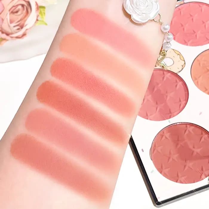 Palette de fards à joues 6 couleurs