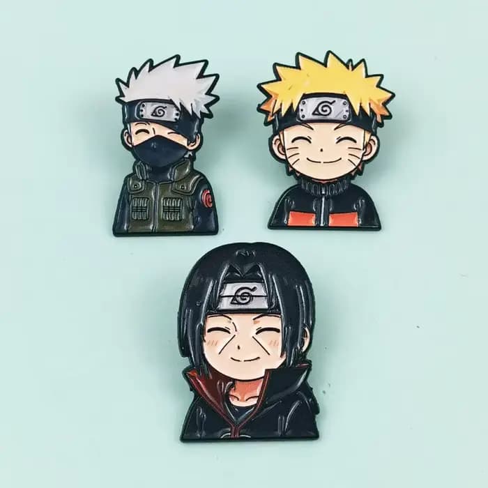 Broche Naruto, Accessoire Créatif Super Cool et Tendance, Motif Anime Uzumaki Naruto, pour Vêtements et Sacs à Dos
