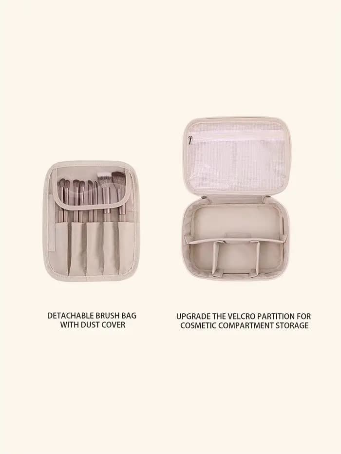 Nouveau sac de maquillage en cuir PU de grande capacité