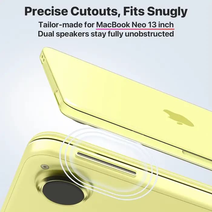 Étui pour ordinateur portable MacBook Neo 13 pouces 2026, coque rigide en plastique mat, couleur officielle, 100% compatible avec A3404