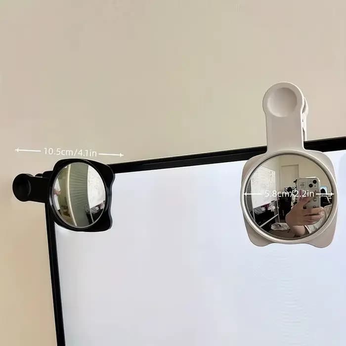 Miroir de confidentialité convexe à clipser, rétroviseur grand angle pour selfies sur téléphone et surveillance anti-espionnage au bureau, miroir pour caméra de smartphone