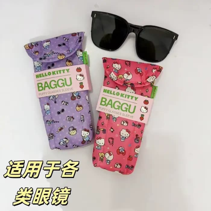 Sac de protection pour lunettes de soleil Kawaii Hello Kitty, avec boucle magnétique portable, cadeau pour étudiants, accessoires pour femmes, vente en gros