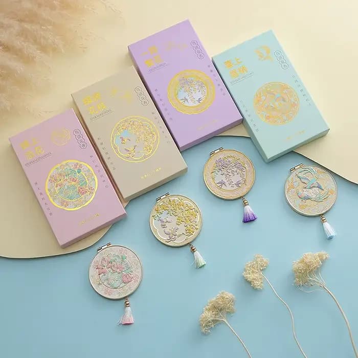 Miroir de maquillage en métal artisanal de Style chinois