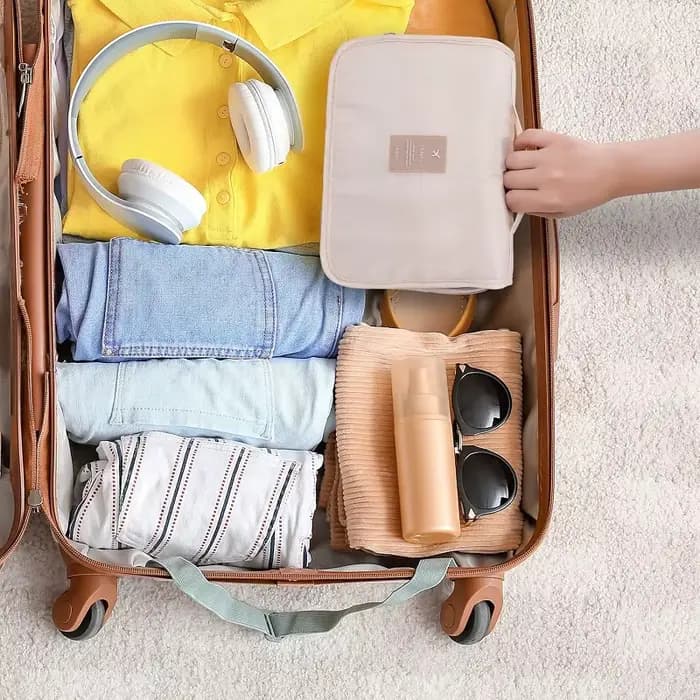 Trousse de maquillage de voyage haute capacité