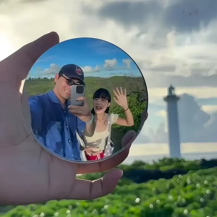 Miroir Convexe Rond pour Selfie de Voyage