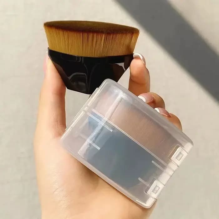 1/2 pièces nouveau pinceau de maquillage magique poudre de beauté visage Blush pinceaux Portable professionnel fond de teint brosse grands cosmétiques Base souple