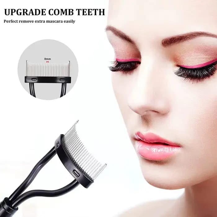 Séparateur de cils dents métalliques recourbe-cils droit maquillage de beauté brosse