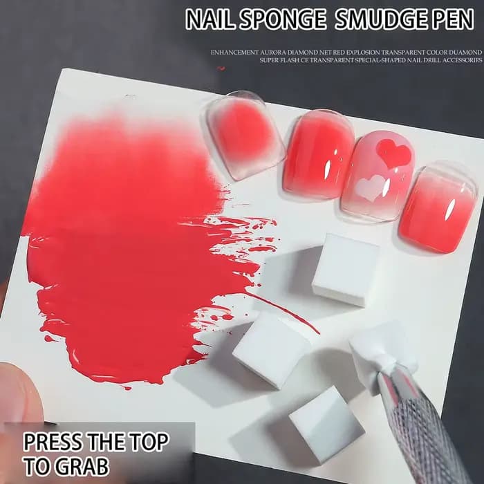 100 pièces dégradé éponge brosse Nail Art
