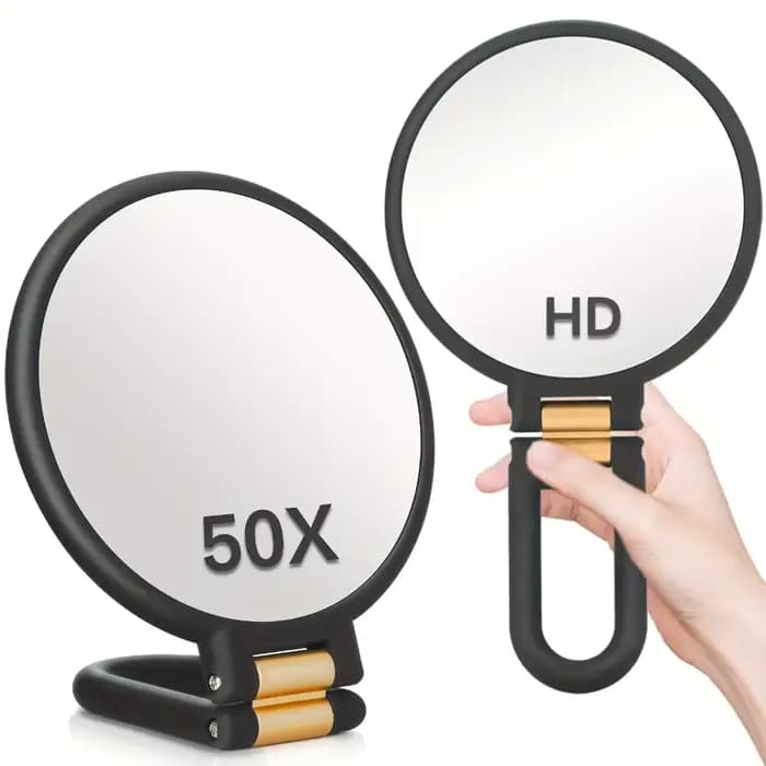 50x Miroirs de maquillage portables à double face