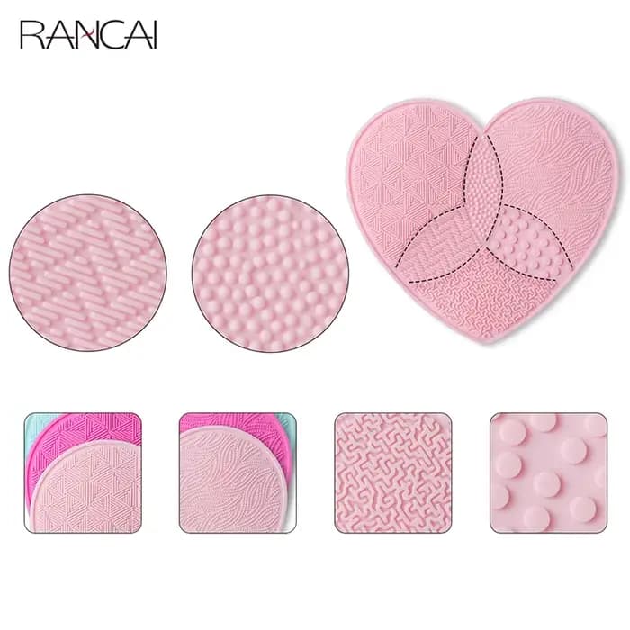 Tampon à récurer pinceaux de maquillage nettoyage Silicone avec ventouse amour nettoyant lavage brosse cosmétique fournitures de beauté outil