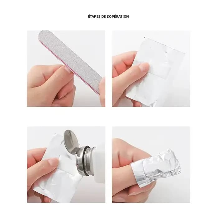100 pièces sac feuille d'aluminium Nail Art tremper le vernis à ongles enlèvement enveloppes serviette Gel dissolvant