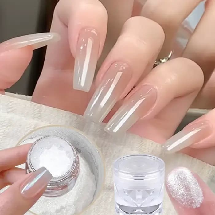 Poudre de cristal plaquée miroir pour Nail Art