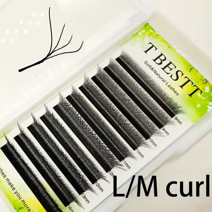 Tbestt brésilien Cilios L M Curl 5D 6DW Extensions de cils doux