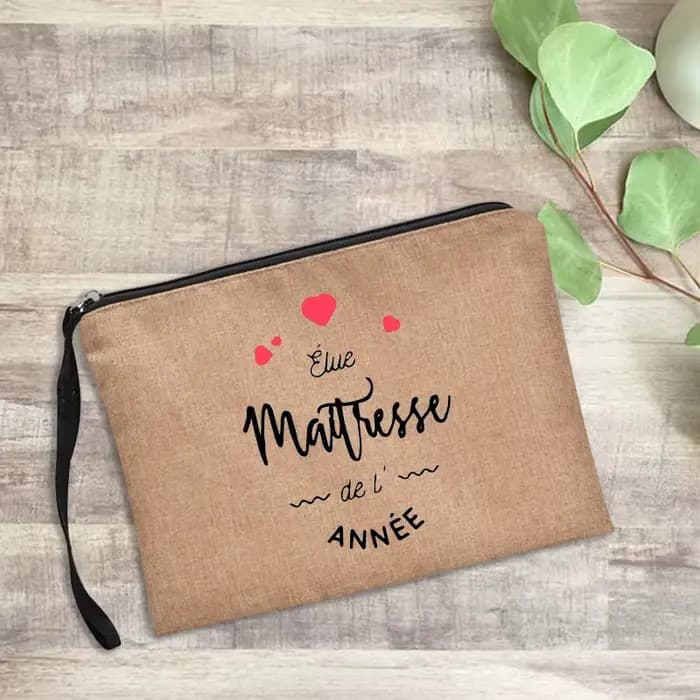Trousse de maquillage avec fermeture éclair pour femme