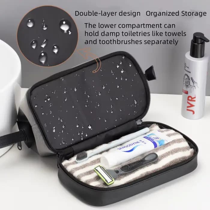 Trousse de Toilette de Voyage Grande Capacité pour Femme et Homme