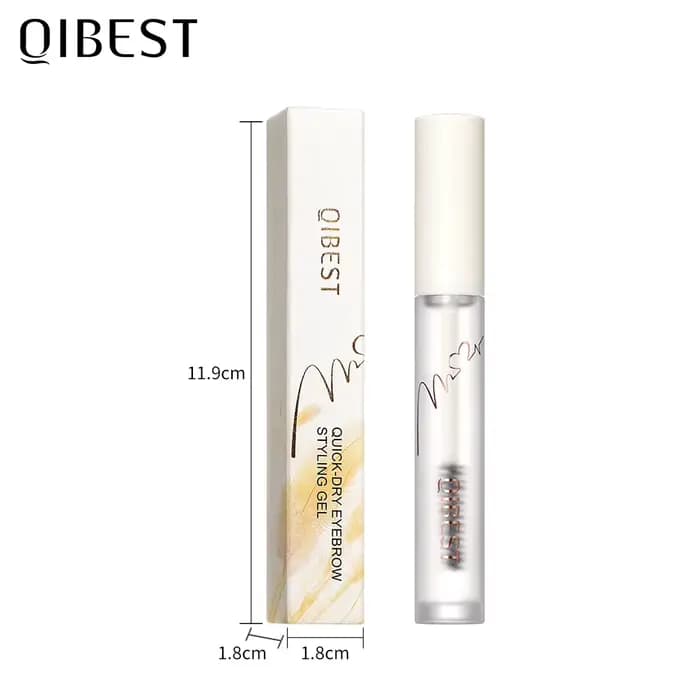 QIBEST Gel de sourcils liquide de coiffage Gel fixe Transparent incolore Gel de maquillage de réparation