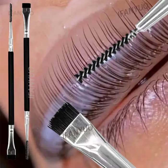 Brosse portative de levage de cils à double tête