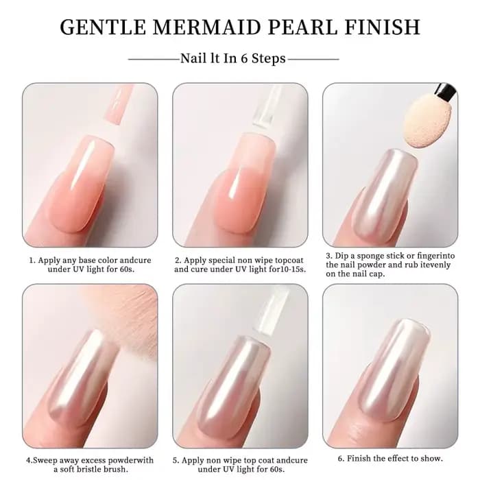 Poudre de cristal plaquée miroir pour Nail Art