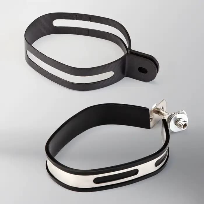 Accessoires pour système d'échappement de moto, support de fixation, anneau de fixation, fibre de carbone, acier inoxydable, pièces de rechange