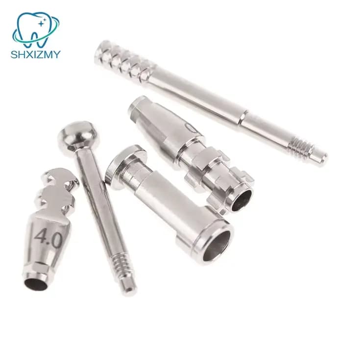 Composants de chirurgie buccale dentaire en alliage de titane, accessoires, fixation de plâtre analogique, plateau ouvert, tringles de transfert à tige fermée