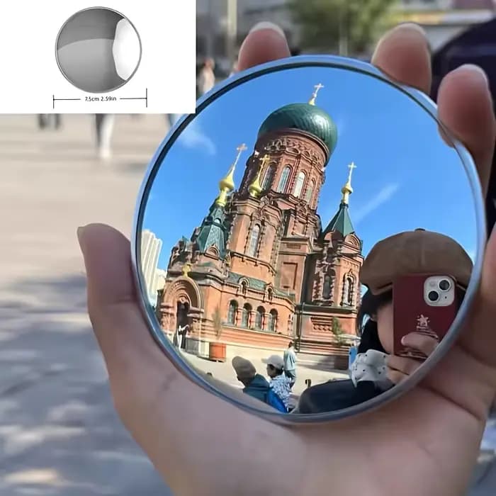 Petit miroir rond pour la photographie de voyage
