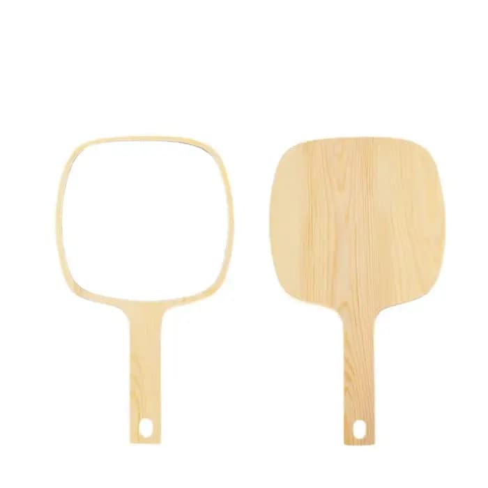 Miroir rond portatif en bois pour Salon de beauté
