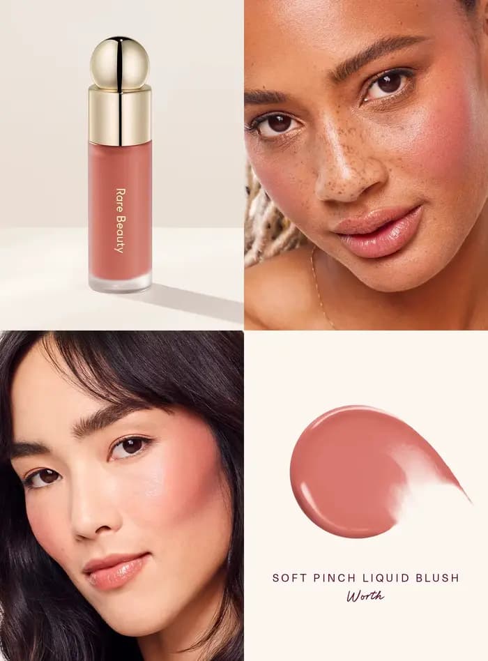 Rare beauté doux pincement liquide Blush soyeux et glisse sur douceur longue durée maquillage dodu espoir amour virtue heureuse merveille vautelle