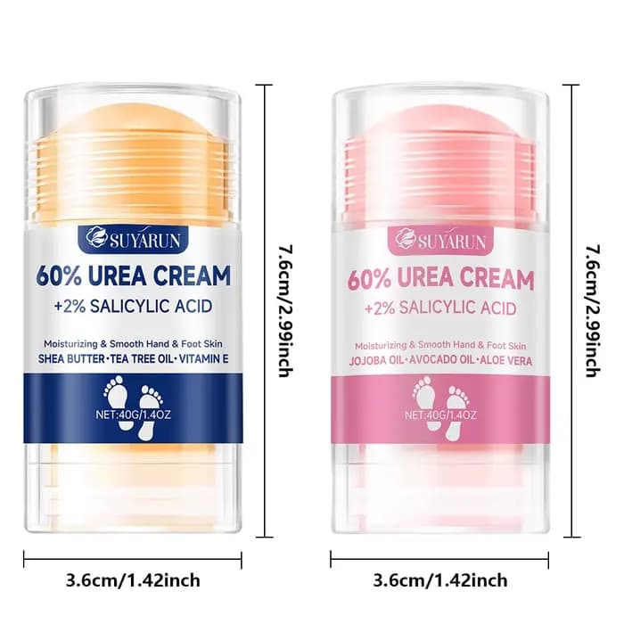 SUYARUN Bâton de crème pour les pieds à l'urée 60 % – Hydratant et exfoliant