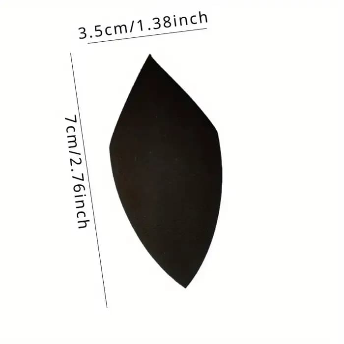 Lot de 3 éponges de maquillage premium sans latex pour une application impeccable - Éponge noire en forme d'œuf pour