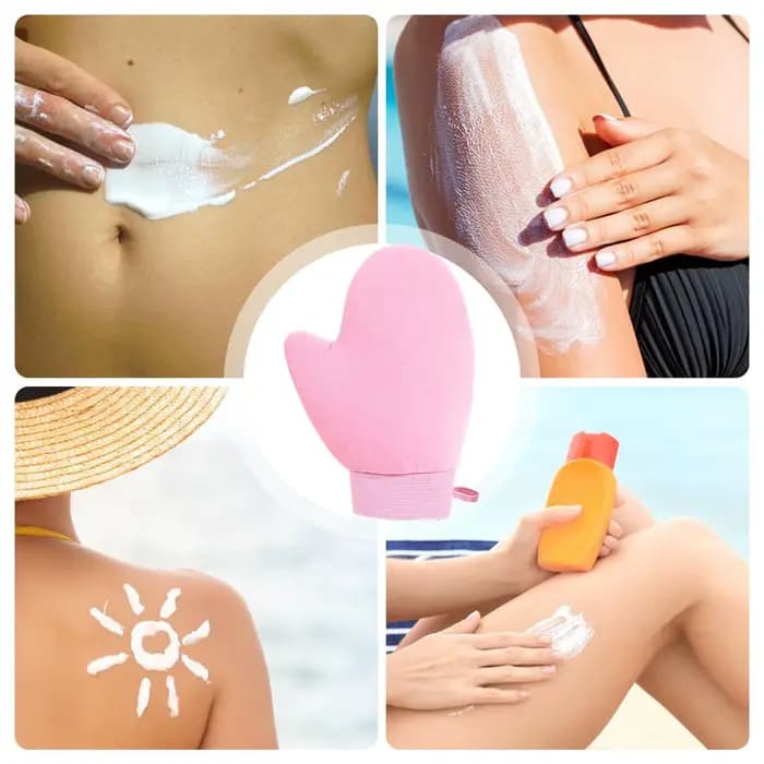 Gant applicateur auto-bronzant double face pour le corps
