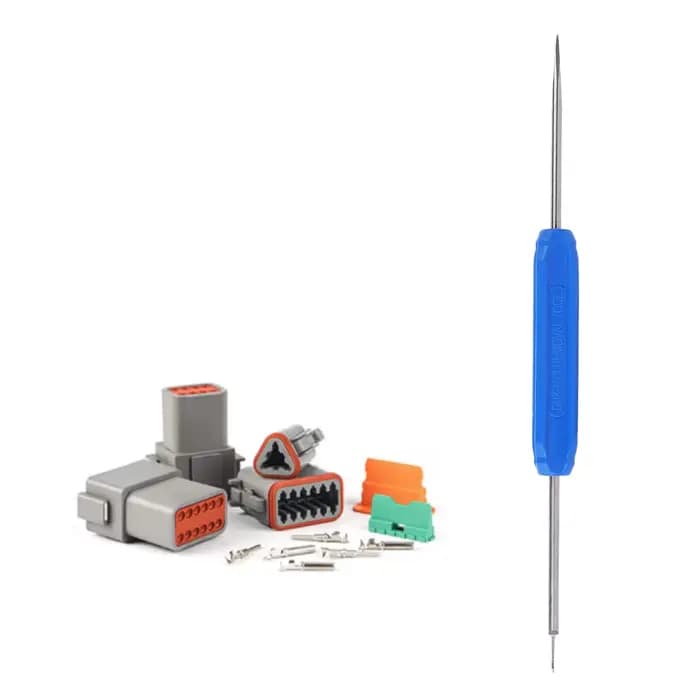 Outil d'extraction de terminal JRready DRK-RT1 adapté aux connecteurs DEUTSCH DT, DTM, DTP, DTV, DRB, DRCP, STRIKE.