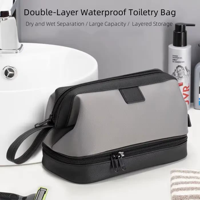 Trousse de Toilette de Voyage Grande Capacité pour Femme et Homme