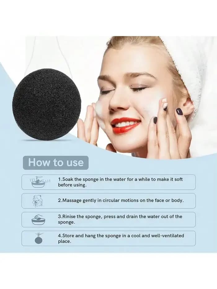 Éponge Konjac naturelle pour le visage