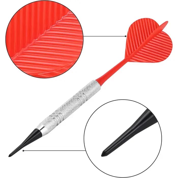 Jeu de fléchettes à pointe souple pour jeu de fléchettes électronique, POM supplémentaire, 6 pièces par lot, 30 pièces