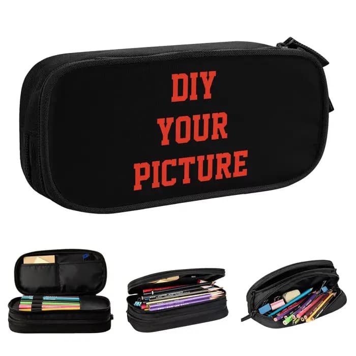 Trousse à Crayons Personnalisée à la Mode, Sac de Grande Capacité pour Étudiant, Cadeau de Bureau