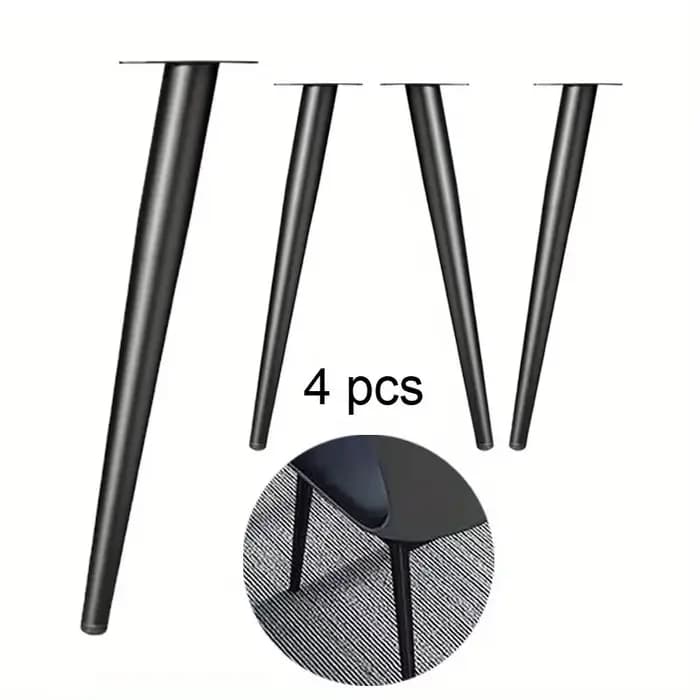 Pieds de Meuble en Métal de Remplacement, Accessoires pour Canapé, Salon, Chambre à Coucher, Table, Meuble TV, 4 Pièces