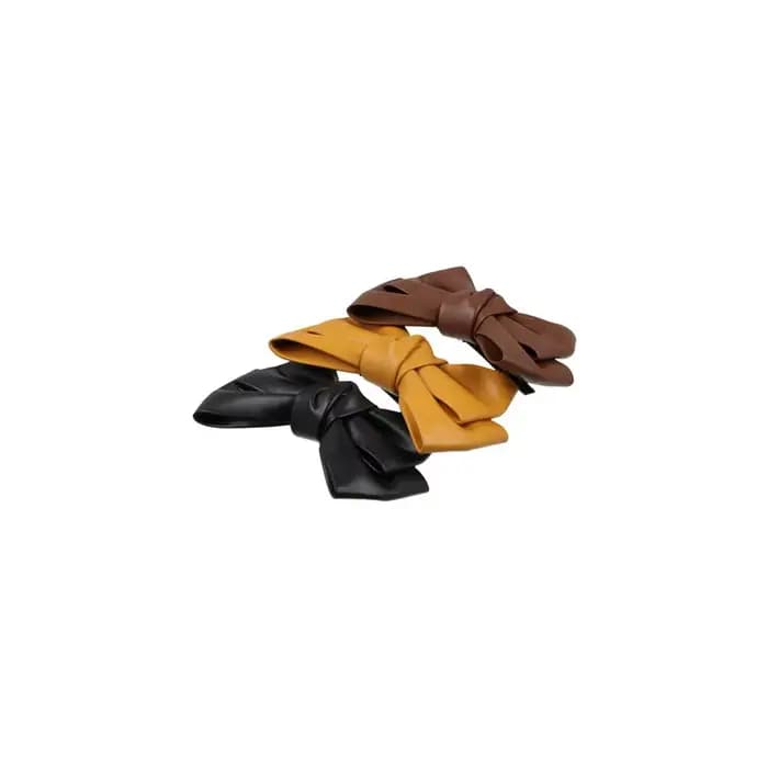Accessoires filles coréennes pinces à bec de canard femmes en cuir PU pinces à ressort chapeaux pinces à cheveux arc épingle à cheveux