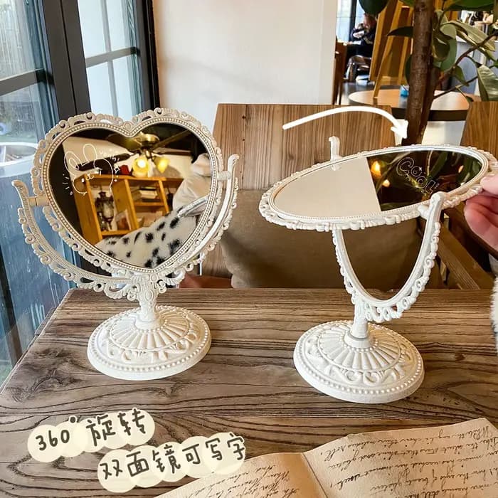 Miroir de maquillage de bureau de style européen vintage