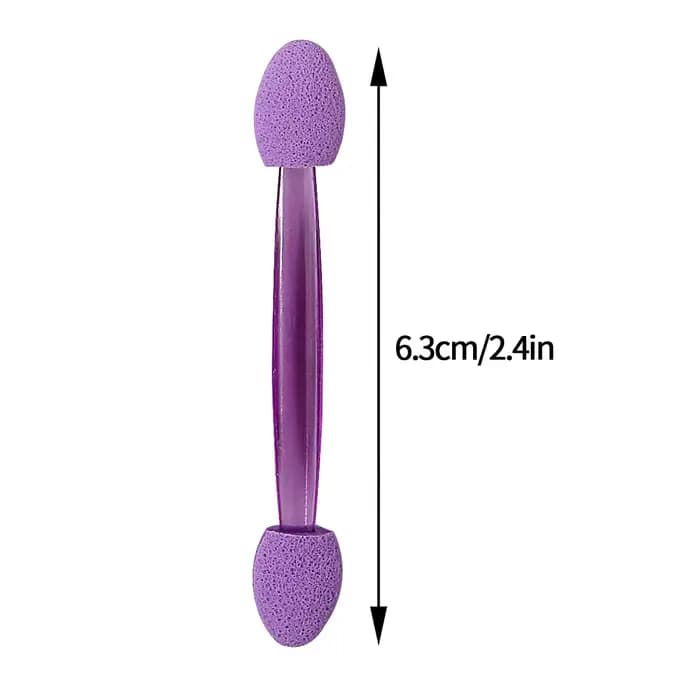 50 bâtonnets de fard à paupières en éponge double tête violettes.